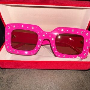 Carolina Herrera Sunglasses with Luxurious Red Velvet Case